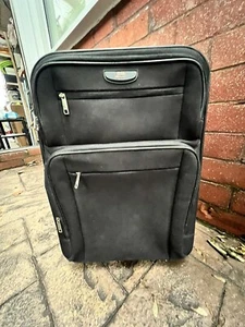 DELSEY Black Hand Luggage Suitcase Cabin Trolly 2 Wheel - Picture 1 of 9