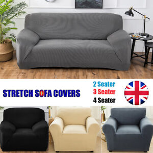 Premium Elastic STRETCH SOFA COVERS Slipcover Protector Lounge 2/3/4 Seater Sofa