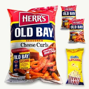 Herr's Old Bay Cheese Curls 7.5oz (3 bags) - Butter Popcorn (1.15oz) - 4 Bags - Picture 1 of 5