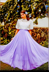 Revelry Prom Skirt Size 8 Petite Maxi 💃Evening Wedding Chiffon New with Tags - Picture 1 of 12