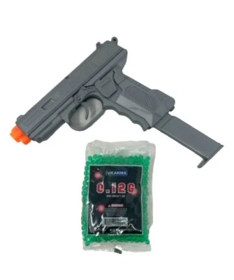 Airsoft Hand Gun Pistol Grey w/ Reload 6mm Airsoft Plastic BB Spring Pistol - Image 1 of 4
