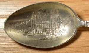 Cuchara de recuerdo de plata esterlina vintage de Salt Lake, UT Morman Temple X173C - Imagen 1 de 4