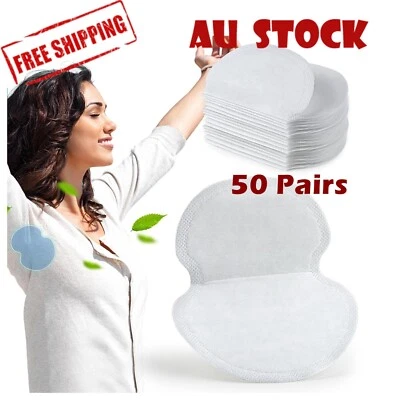 100x Underarm Armpit Sweat Pads Disposable Stickers Absorbing Anti Perspiration - image 1 of 4