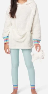 JUSTICE Faux Sherpa Color Block Pajama Set-Cream- Girl Size 8  NEW $48 - Picture 1 of 4