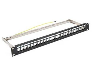 24 Empty Port Modular Keystone Connector Panel Patch - Armored (1U) - Picture 1 of 1