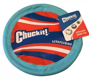 CHUCKIT! Liteflight Dog Flyer Large Flies Floats Aqua Orange Dog Toy - Picture 1 of 4