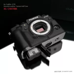 Gariz XS-CHXT4BK mezza custodia in vera pelle per Fuji Fujifilm XT4 X-T4, nero - Foto 1 di 9