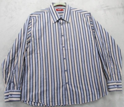 Report Collection Button Up Shirt Men's XL Multicolor Stripe Pattern 100% Cotton - Image 1 of 4