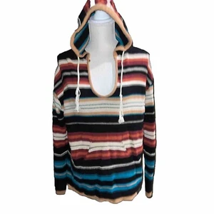 Cotton & Rye Outfitters Sweater Women’s Size M Western Knit Hoodie Multicolored - Bild 1 von 13