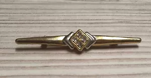 Antike Brosche Blumen Gold Farbig Steine Trachtenschmuck Retro Design Vintage - Bild 1 von 6