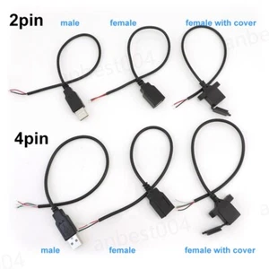 5v USB A type male female Connector charging 2/4Pin Extension repair wire Cable - Picture 1 of 16