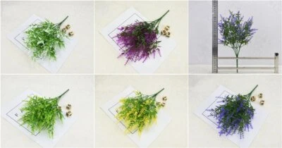 4 шт. букет искусственных растений для украшения свадьбы и дома вечеринки сада - Изображение 1 из 4