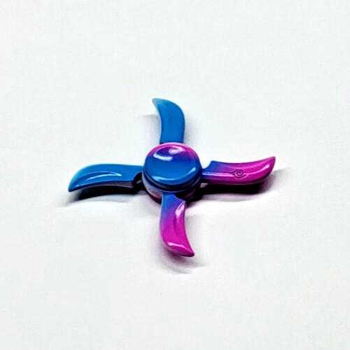 Juguete sensorial inquieto hilandero de mano con estrella de metal azul rosa alivio del estrés Foto 1 de 3