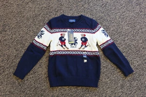Polo Ralph Lauren Boys Special Edition Polo Ski Bear Knit Sweater - Size 6 - Picture 1 of 3