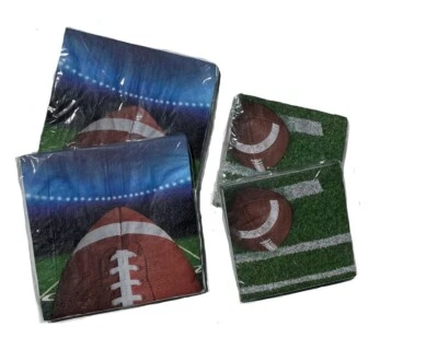 4-Pack Party Creations Tailgate Rush Paper Napkins Sports Football - Image 1 of 3