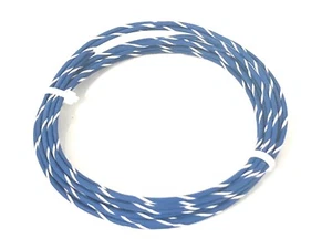 16 ga GAUGE GXL AUTOMOTIVE HIGH TEMP COPPER WIRE - 25 FT - BLUE W/ WHITE STRIPE - Picture 1 of 1