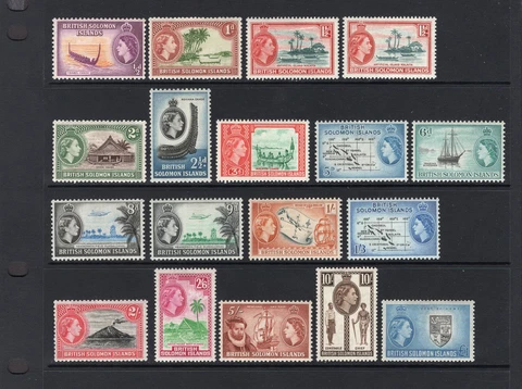 M6157 British Solomon Islands/Solomon islands 1956-63 SG82/96 - 1956 Definitives Cover