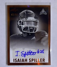 Isaiah Spiller 2021 Leaf Memories 1960 Base Bronze Rookie Auto #’d 42/99 #BW-IS1