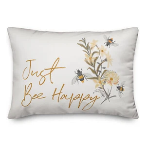 Creative Products Just Bee Happy 20 x 14 Spun Poly Pillow - Picture 1 of 3
