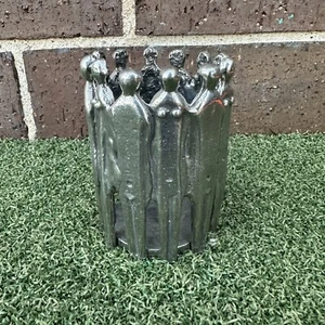 PATRICK MEYER Brutalist Modern Metalwork Artist Pewter Nude Candle Holder - Picture 1 of 6