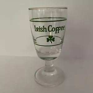 Vintage High Stemmed Irish Coffee Glass - Gold Rim - VGC - Aus Postage - Picture 1 of 9