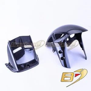 2017-2020 Yamaha R6 Carbon Fiber Front Fender + Rear Hugger Mud Guard Twill - Picture 1 of 2