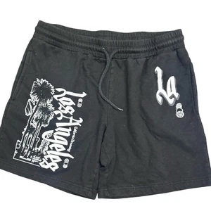 Neon Riot Shorts Mens Medium Black Los Angeles California Dreaming Graphic - Picture 1 of 7