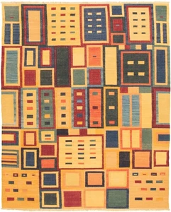 Vintage Hand Woven Turkish Carpet 8'3" x 10'2" Traditional Wool Kilim Rug - Picture 1 of 9