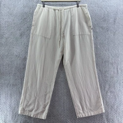 Pantalones Calvin Klein para mujer XL crema suave cepillo para gofres algodón cintura elástica Foto 1 de 4