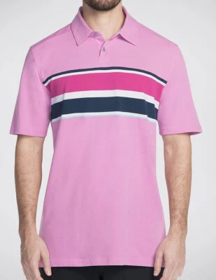 🔥Skechers GO GOLF Fade Engineered Stripe Polo STYLE #MTO7 Lavender Large NWT - Image 1 of 4