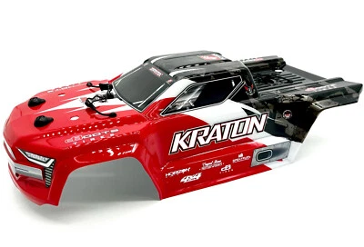 Arrma KRATON 4s 4x4 - Body Shell RED polycarbonate cover, body pins ARA4408V2 - Image 1 of 4