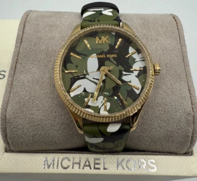NUEVO Reloj Michael Kors MK Lexington Floral Analógico Verde Camuflaje Cuero - MK2811 Foto 1 de 4