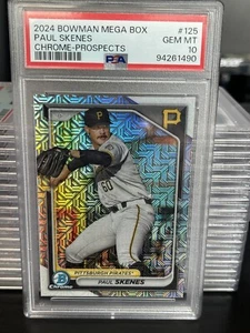 PAUL SKENES 2024 Bowman Chrome Prospects Mega Box Mojo Refractor #BCP-125 PSA 10 - Picture 1 of 2