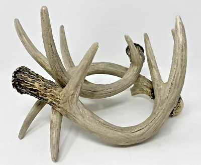 Centro de mesa de cuerno sintético rústico occidental decoración de cabaña de Navidad cuernos de ciervo Foto 1 de 4