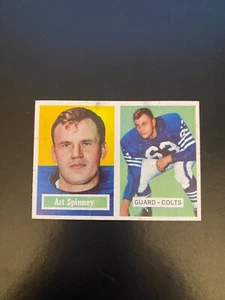 1957 TOPPS FOOTBALL #17 ART SPINNEY!!! BEN CENTRATO!!! $1 SPEDIZIONE!! - Foto 1 di 2