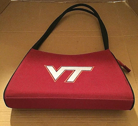 VT Virginia Tech, Hokies Purse/Hand Bag,  Maroon, Sandol Living Fashion NOS Cover