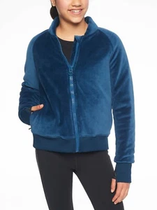 Athleta Girl Royal Plush Puffer, Size XL/14 Peacock - Picture 1 of 6