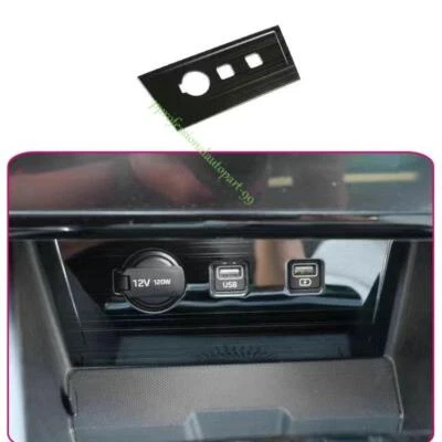 For Hyundai Tucson 2022-2023 2024 Black Steel Console Cigarette Lighter Panel - Image 1 of 4