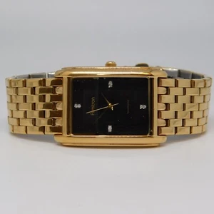 Armitron Diamond 22/4244 Gold Tone Quartz Men's Watch Sz. 6 3/4" New Battery - Picture 1 of 10