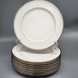 NEW - Mikasa Gothic Platinum 8-inch Salad/Luncheon Plates Set Of 9-Pc - Picture 1 of 11