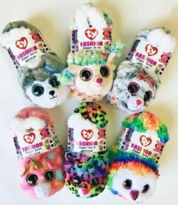 TY Beanie Boos Kid Boy Girl Child Fashion Slipper Socks with Ty Heart Tags MWMTs - Picture 1 of 19
