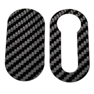 Adesivo Coprichiavi Vinile Fibra di Carbonio Look per Modelli Abarth 500 & Punto - Foto 1 di 2