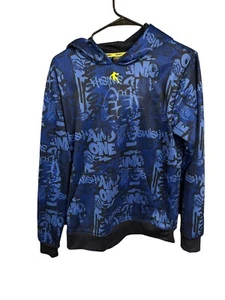 AND1 Basketball Hoodie Size XXL 18 Boys Blue Sweatshirt Fleece Pullover - Picture 1 of 7