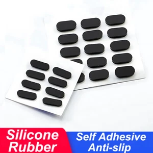 Oval Rubber Furniture Feet Protect Pads Back Self Adhesive Sticky Width 6mm - Picture 1 of 8