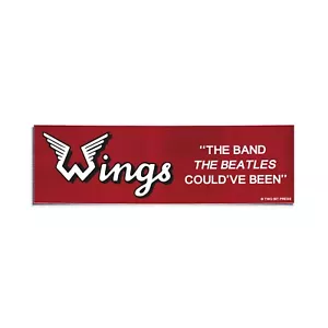 WINGS Bumper Sticker - Funny Vintage Style - Vinyl Decal 80s 90s - Foto 1 di 3