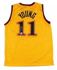 TRAE YOUNG SIGNED ATLANTA HAWKS JERSEY #11 AUTOGRAPH 2 COA’S USA SM & BECKETT - Picture 1 of 3