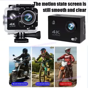 4K Action Go Pro Sports Camera Video Driving Underwater Waterproof Wifi + Remote - Picture 1 of 17