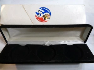 PEANUTS 50TH ANNIVERSARY VELVET DISPLAY CASE ONLY FOR 3 COINS---NO COINS COME - Picture 1 of 2