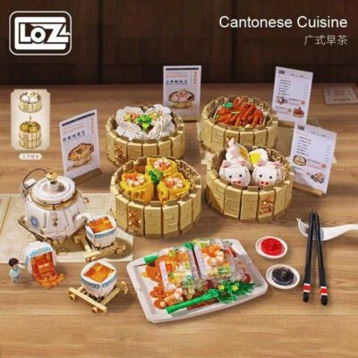 LOZ Yum Cha Dim Sum Food Set Building Blocks Mini Size Bricks Toy Gift Fun - Image 1 of 4