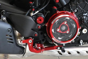 Ducati Diavel V4 2023-2024 CNC Racing Adjustable Gear/Brake Levers Kit Red - Picture 1 of 9
